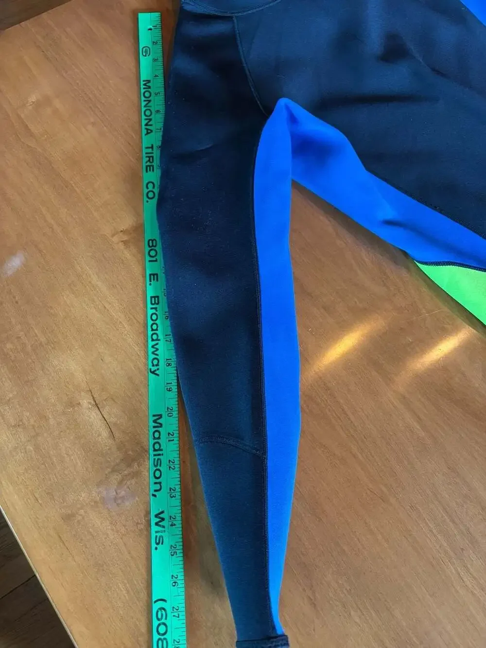 SCUBAPRO Full Body Wetsuit Long Sleeve Front Zip Black Blue Neon Green